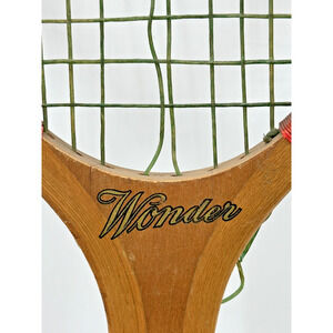 Antique 1900's N J Magnan Wonder Wood Tennis Racket Attleboro MASS Collectors